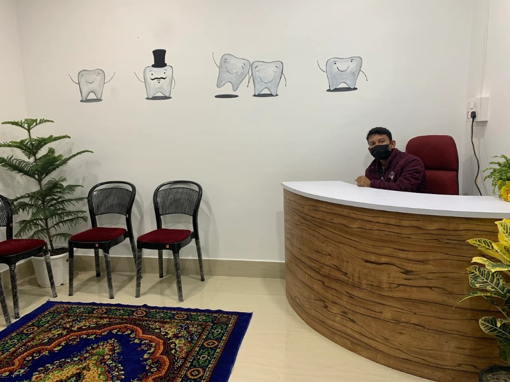Reception desk and waiting area
